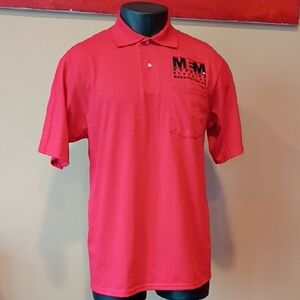 JERZEES Red Men's Polo Shirt Chest  Pocket Size M (NWOT )
